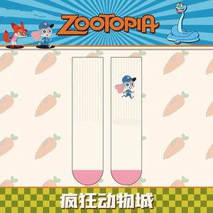 Calcetines de media pantorrilla con diseño de dibujos animados para mujer, transpirables, de jacquard, de grosor medio, para parejas, estudiantes, calcetines modernos - Product Image 4