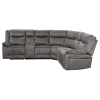Canapé fonctionnel en cuir PU en forme de L CY, ensemble pour salon et hôtel, fauteuil inclinable à mouvement électrique, design modulaire, porte-gobelets, chargeur sans fil