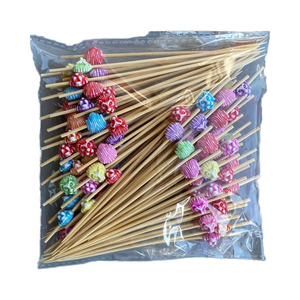 ไม้ไผ่เสียบทรงกลมหลากสีสำหรับเสียบไม้ - Product Image 3
