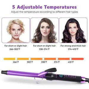 เครื่องม้วนผมเคลือบเซรามิก 35 วัตต์ พร้อมหน้าจอดิจิตอล แสดงอุณหภูมิ 130-210 องศาเซลเซียส ใช้ได้สองแรงดันไฟฟ้า รุ่น WLB-013  โซลูชั่นจัดแต่งทรงผมแบบออลอินวัน ใช้งานง่าย - Product Image 3