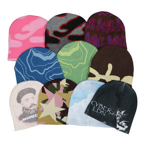 Bonnets d'hiver élégants et personnalisés en acrylique 100 %, doublés de satin, style Y2K, pour un usage quotidien par temps froid - Product Image 2