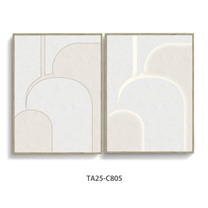 Quadro su Tela Minimalista Geometrico con LED, Arte Moderna per Soggiorno, Grande Dipinto da Appendere - Product Image 6