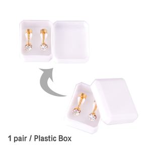 Pendientes de circonita de moda con cierre de rosca para bebé, diseño de joyería de acero inoxidable 316L a precio mayorista - Product Image 5