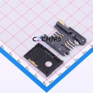 SIM-021C SIM Card Connector SMD Connector Plug-In Type Mini SIM Card Card Holder 3mm - Product Image 1