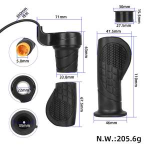 <b>12V</b> to 72V Five Star Accelerator Handle Twist Throttle For Electric Bicycle Right Hand Waterproof <b>Plug</b> <b>12V</b> to 72V Throttle Grip - Product Image 3