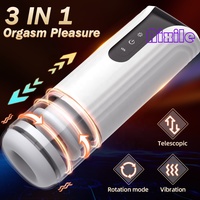 Männlicher Masturbator Taschenmuschi Sexspielzeug mit 10 Vibrationsmodi 7 Stoß- und Rotationsmodi Erwachsenen-Sexspielzeug Penispumpe Sexmaschine