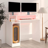 Bureau d'écriture OEM avec rangement, mobilier de salon, bureau d'ordinateur avec éclairage LED