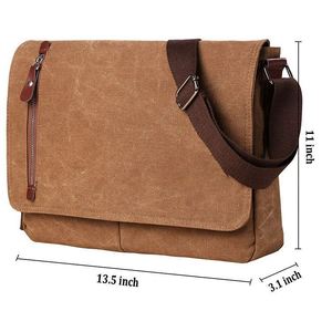 กระเป๋าสะพายข้างวินเทจ BSCI Factory ODM รุ่น Original Messenger Bag สำหรับผู้ชาย ผู้หญิง กระเป๋าเดินทาง กระเป๋าสะพายลำลอง กระเป๋าใส่แล็ปท็อป กระเป๋าใส่หนังสือ - Product Image 2
