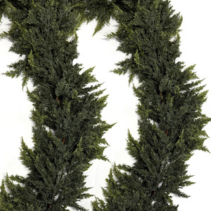 <b>Artificial</b> Cypress Vine Christmas Garland 9FT Ultra Dense PE Plastic Wall Hanging Decor Green Plant <b>Bouquet</b> Customized Shape - Product Image 4