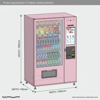 Distributeur automatique d'extérieur le plus vendu avec auvent, lecteur de cartes, accepteurs de billets et de pièces pour la distribution de snacks et de boissons