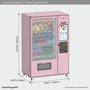 Máquina Expendedora para Exteriores Más Vendida con Toldo, Lector de Tarjetas, Aceptador de Billetes y Monedas para Snacks y Bebidas - Product Image 6