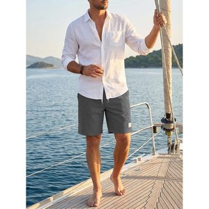 Pantalones Cortos de Pana para Hombre FOXA, Cintura Elástica con Cordón, Ligeros, para Playa, Verano, Transpirables, con Bolsillos de Algodón - Product Image 6