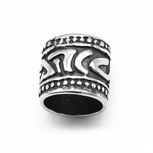 Perle d'espacement cylindrique en acier inoxydable yunnique, plaquée argent 925, pour la fabrication de bracelets, accessoires de bijouterie - Product Image 2