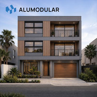 Maison modulaire préfabriquée de luxe, structure en acier, revêtement en aluminium, pour hôtels, complexes hôteliers, entièrement meublée, écologique
