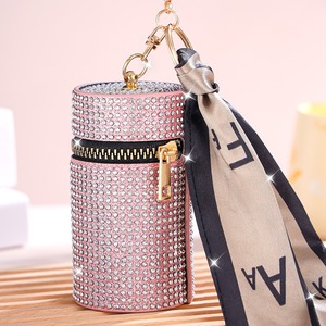 New Women Mini Coin Purse Zipper Wallet Handbag Charms Custom Luxury Car <b>Key</b> <b>Ring</b> Diamond Lipstick Leather Keychains - Product Image 4