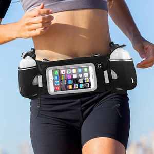 Stijlvolle design hardloopriem groothandel heuptas unisex buiktas voor mobiele telefoon met fleszak - Product Image 4