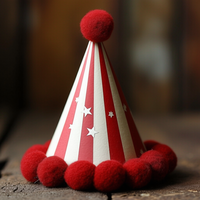 Chapeau de fête de cirque, décoration créative pour fête, fournitures de fête pour enfants, chapeau de gâteau d'anniversaire, chapeau triangulaire