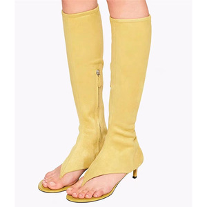Stivali Invernali da Donna di Alta Moda con Tacco a Rocchetto, Punta Aperta, Impermeabili e Comodi, Fornitura Diretta OEM ODM - Product Image 3