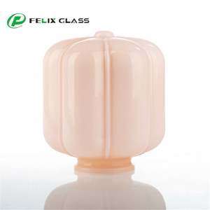 Abat-jour en verre fait main au design industriel moderne, taille personnalisée, durable, écologique, rose opale, blanc, garantie 3 ans - Product Image 4