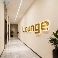 Signalétique intérieure pour hôtel, bureau, panneau LED personnalisé, logo d'entreprise pour réception, lettres 3D éclairées, enseigne rétroéclairée pour entreprise