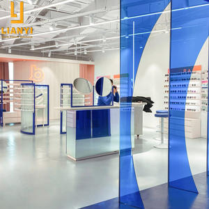High-End Lianyi <b>Optical</b> Store Furniture <b>Wall</b>-<b>Mounted</b> Wood+Metal Eyeglasses Display Rack with Stylish Design Ideas - Product Image 2