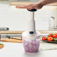 Procesador de Alimentos Manual Ecológico de Plástico para Cocina, Picador de Verduras, Ajo y Cebolla