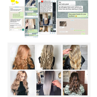 Extensiones de Cabello Humano Remy Virgen Europeo con Cutícula Alineada, Doble Trama a Máquina, Topper Rubio con Clips, Base de Seda Kosher Judío