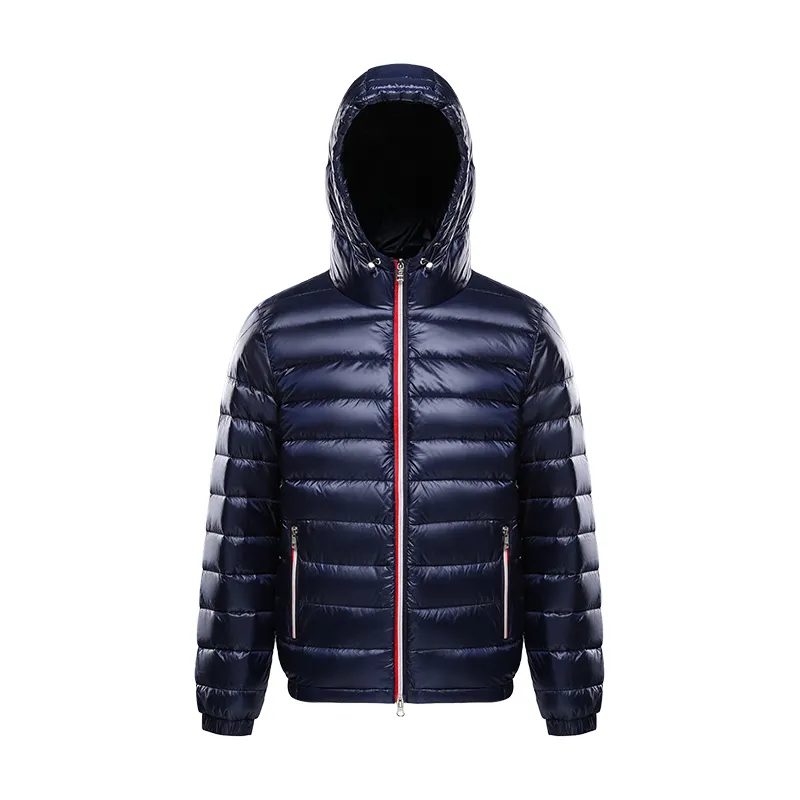 High Quality Men's Light Weight Windproof Hooded Feather Winter padded Ultralight thin packable Jacket Coat With Hood
