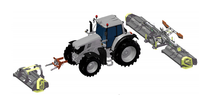 Broyeur de paille SCR690 à haute efficacité 220-260HP tracteur 6.9m largeur de travail tondeuse pour résidus de culture