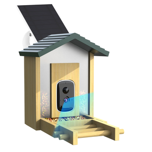 5MP năng lượng mặt trời sạc không dây an ninh Pet Bát trung chuyển không thấm nước tầm nhìn ban đêm chim trung chuyển năng lượng thấp 4L ngoài trời rắn chim trung chuyển - Product Image 2