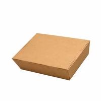 Boîtes d'expédition en papier kraft jetables écologiques en gros pour poulet frit, frites, burgers, nouilles à emporter
