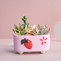 Pot en céramique rose créatif, pot à succulentes, vase personnalisé pour bureau, décoration de la maison, décoration de salon, directement de l'usine