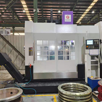 Torno vertical CNC resistente y duradero con control GSK de sistema doble para la industria de producción de metales