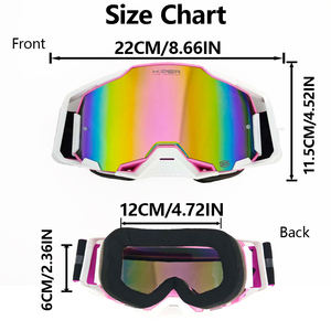 Gafas de Motociclismo Todoterreno ARMEGA con <span class=keywords><strong>Lentes</strong></span> Intercambiables de Pantalla Grande, Resistentes al Viento, <span class=keywords><strong>para</strong></span> Motocicleta Todoterreno, ATV, BMX, <span class=keywords><strong>MTB</strong></span> - Product Image 2