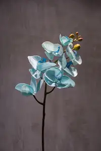 Hochwertige künstliche Blumen 50 cm Phalaenopsis Orchidee Heimbüro Hochzeit Garten Pampas-Stil Dekoration