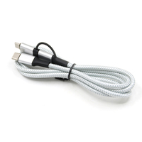 Câble de données 3 en 1 fabriqué à Shenzhen, 3A 60W OTG, charge rapide universelle, câble de charge en nylon tressé pour iPhone