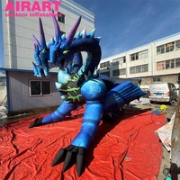 Décoration Fantastique Haut de Gamme : Dragon Gonflable à Trois Têtes Personnalisé, Cerbère Gonflable Géant, Sculpture Durable pour Événements Commerciaux
