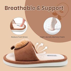 XIXITIAO Pantofole Divertenti in Memory Foam <span class=keywords><strong>con</strong></span> Cartoni Animati per Donna e Uomo, Comode Scarpe da <span class=keywords><strong>Casa</strong></span> Aperte Antiscivolo <span class=keywords><strong>con</strong></span> Design Slip-On per RTS - Product Image 5