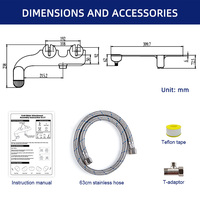Accessoire de bidet ultra-plat à double buse, non électrique, pour toilettes, avec lavage avant et arrière, pression réglable, hygiénique