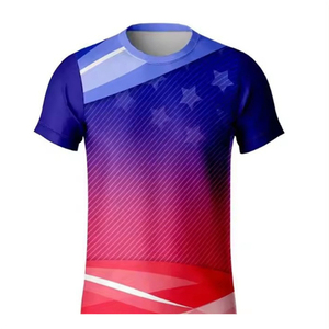 T-shirt de marathon pour homme 100% polyester, séchage rapide, décontracté, course à pied, col rond, manches courtes, coupe classique, tissu tricoté sublimé, sportif - Product Image 2