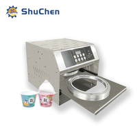 Machine à sceller les barquettes carrées Shuchen, scelleuse de soupières en aluminium pour nouilles, emballages pour contenants à emporter, pour plats à emporter