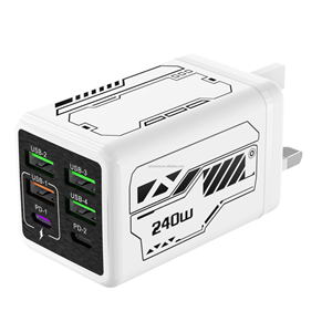 EU US UK ปลั๊ก240W USB-<span class=keywords><strong>C</strong></span> ชาร์จเร็วอะแดปเตอร์ติดผนังหลายพอร์ตสำหรับ <span class=keywords><strong>Samsung</strong></span>/Xiaomi <span class=keywords><strong>Type</strong></span> <span class=keywords><strong>C</strong></span> ชาร์จเร็วโทรศัพท์มือถืออะแดปเตอร์ - Product Image 5
