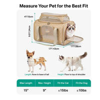 Sac de transport pour chat personnalisé, approuvé par les compagnies aériennes, 17x11x9,5 pouces, durable, extensible, souple, pour animaux de compagnie, adapté aux voyages et aux randonnées pour chats et chiens