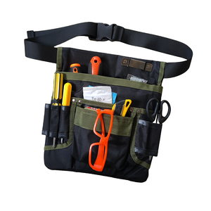 Sac de taille d'électricien Oxford-Sac à outils de rangement robuste, durable et portable en couleur noire et verte assortie - Product Image 5