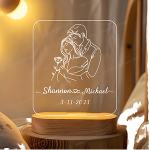 Lámpara de Noche de Acrílico Personalizada para el Día del Padre, Técnica de Lámparas de Corcho, Patrón de Naturaleza Muerta, Decoración Moderna y Romántica para el Hogar - Product Image 3