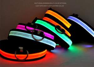 LED Dog <span class=keywords><strong>Collar</strong></span> Ajustável Flash Recarga <span class=keywords><strong>Pet</strong></span> Coleiras Coleiras LED Reflexivo para Cães Noite Anti-Lost Dog Produtos - Product Image 2