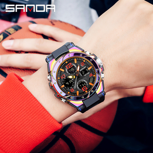Sanda-Reloj de pulsera para hombre, nuevo producto de tendencia, <span class=keywords><strong>Sinfonía</strong></span>, fuerzas especiales, luminoso, resistente al agua, 6008.739 - Product Image 3