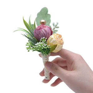 وردة الصدر والرجال مجموعة العروة لحفلات الزفاف الزهور اكسسوارات حفلة موسيقية دعوى الزينة - Product Image 3