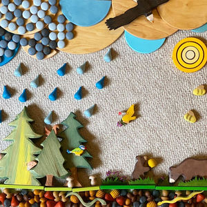 Blocs en bois arc-en-ciel pour enfants Montessori Home Toddler Activities Loose Parts Play Materials Waldorf Toys Children's Constructor - Product Image 4