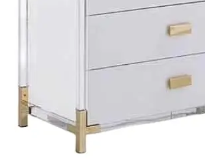 เฟอร์นิเจอร์บ้านอะคริลิคแบบกําหนดเองยอมรับ<span class=keywords><strong>ตู้</strong></span>หกลิ้นชักสีขาวสไตล์โมเดิร์นเรียบง่าย<span class=keywords><strong>ตู้</strong></span><span class=keywords><strong>เก็บ</strong></span>ไม้พร้อมโครงอะคริลิค - Product Image 3